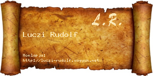 Luczi Rudolf névjegykártya